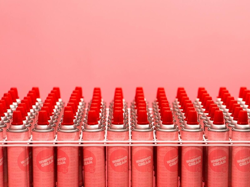 I have no idea what this is. A gazillion spray cans. But why?